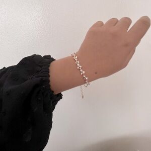 Solid bedazzled bracelet